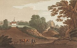 Painting of the village church (c. 1810)