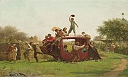 Истмен Джонсон. «Счастье заброшенного дилижанса», 1871