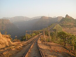 Khandala reversing station as seen from Monkey hill