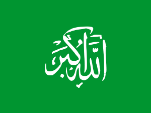 Flag of the Khadaffi's resistance in Libya.