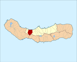 Location of the civil parish of Rabo de Peixe in the municipality of Ribeira Grande