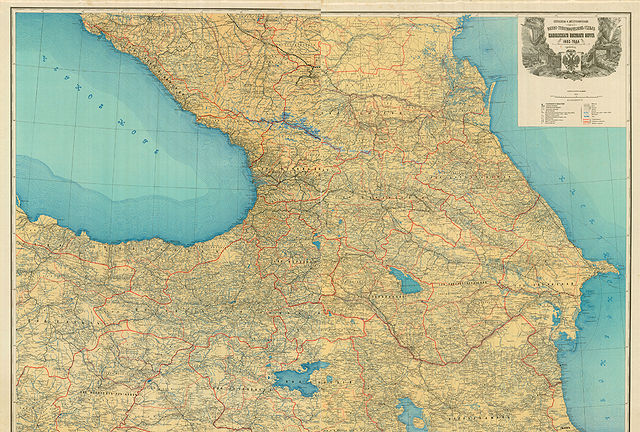 Transkafkasya harita üzerinde