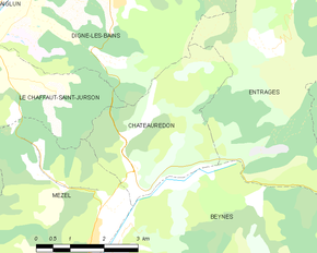 Poziția localității Châteauredon
