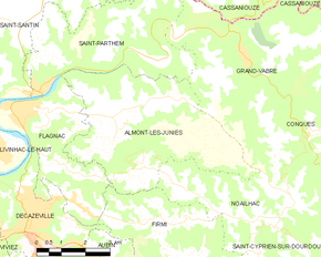 Poziția localității Almont-les-Junies