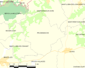 Poziția localității Prudemanche