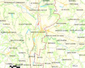 Poziția localității Aire-sur-l'Adour