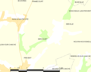 Poziția localității Séricourt
