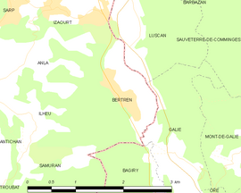 Mapa obce Bertren