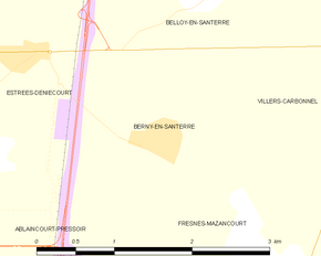 Poziția localității Berny-en-Santerre