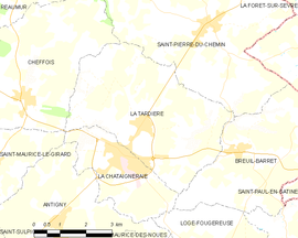 Mapa obce La Tardière