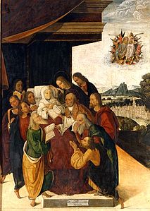 Mort de la Vierge, 1502, maintenant à la Pinacothèque nationale, Bologne.