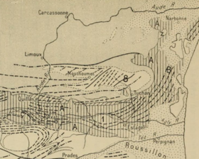 Le massif de Mouthoumet (no 8), carte de 1897.