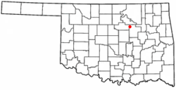 Location of Oilton, Oklahoma