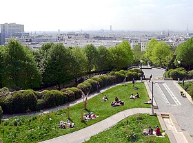 Le parc de Belleville et la vue sur Paris