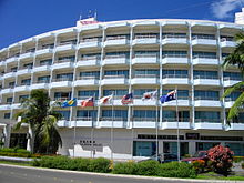 Flags of countries who have foreign relations with Palau, Palasia Hotel Palasia Hotel Palau.JPG