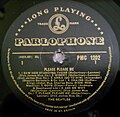 披頭四的Please Please Me (side 1) - 1963. Parlophone黑底金字标志