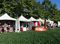 Some booths at the Pittsburgh Folk Festival in Schenley Plaza on September 3, 2016.