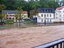 Pleiße Hochwasser 2013 in Werdau / Uferstraße