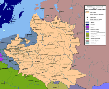 English: Polish-Lithuanian Commonwealth in 1772