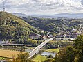 Porta Westfalica: Blick vom Wittekindsberg auf den Jakobsberg und Hausberge. Kreis Minden-Lübbecke.