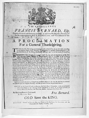 Proclamation for a General Thanksgiving by Gov...