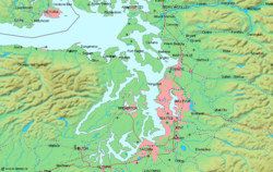 Carte du Puget Sound.
