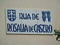 Rua Rosalia de Castro i Burela i Galicia.
