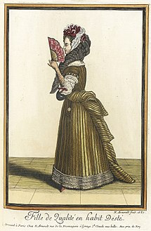 'Fille de Qualite en Habit d'Esté', Nicolas Arnoult (ca. 1671-1700), 1687