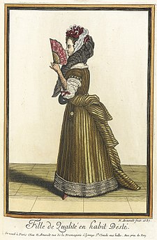 'Fille de Qualite en Habit d'Esté', Nicolas Arnoult (ca. 1671-1700), 1687