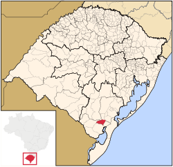 Localização de Pedro Osório no Rio Grande do Sul