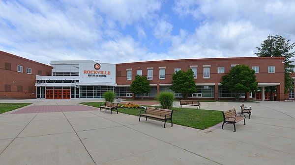 Rockville High School main entrance, Rockville, MD