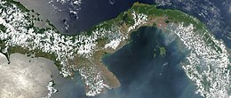Спутниковый снимок Панамы в марте 2003 года. Jpg