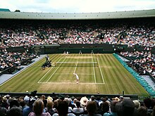 First played in 1877, the Wimbledon Championships is the oldest tennis tournament in the world. Saville vs Broady - Wimbledon Boys Singles Final 2011.jpg