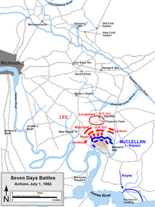 1 de julho de 1862. Batalha de Malvern Hill