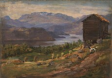 "Hjelle in Valdres" (1872) オスロ国立美術館