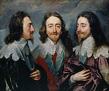 Charles I in Three Positions by Anthony van Dyck, 1635-36 Sir Anthony Van Dyck - Charles I (1600-49) - Google Art Project.jpg