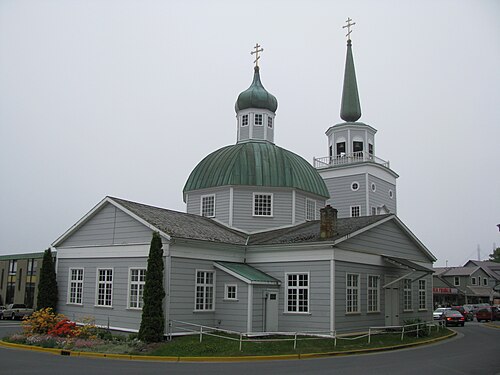 Православный храм Архангела Михаила в городе Ситка.