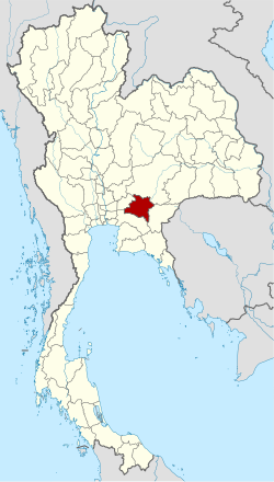แผนที่ประเทศไทย จังหวัดปราจีนบุรีเน้นสีแดง