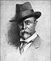 Retrato de Tomáš Garrigue Masaryk, primer presidente checoslovaco.