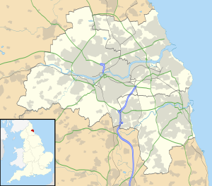 Newcastle-upon-Tyne ubicada en Tyne y Wear