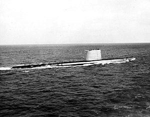 Halfbeak (SS-352), underway, 1967.