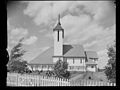 Ullensaker kirke 1958 Foto: Fra Nasjonalbibliotekets bildesamling