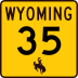 Wyoming Highway 35 marker