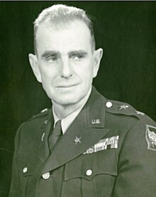 Black and white head and shoulders photo of Major General William A. Beiderlinden in dress uniform