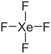 Struktur von Xenontetrafluorid