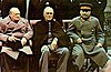 Churchill, Roosevelt, Stalin na konferencji jałtańskiej