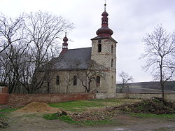 Pohled na kostel sv. Bartoloměje ze severu