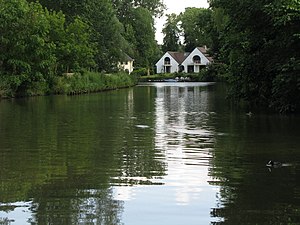 Leie ter hoogte van Afsnee-Dorp (gezicht vanaf veer)