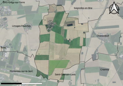 Carte orhophotogrammétrique de la commune.