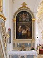 Northern (left) side altar, depicting the Nativity of Jesus